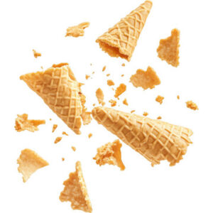 waffle cone pieces